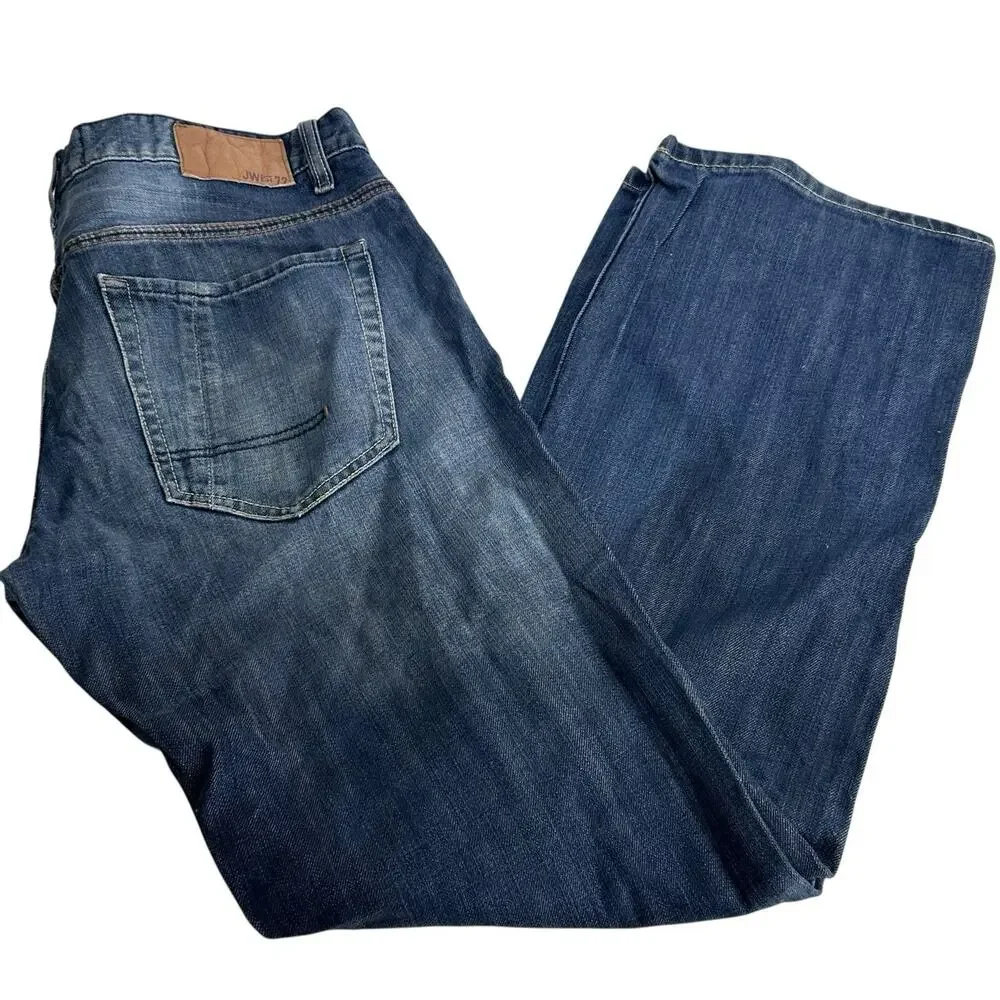JW Est 72 Bootcut Jeans Mens 32 Dark Wash Denim Casual Classic Straight